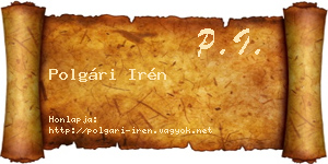 Polgári Irén névjegykártya